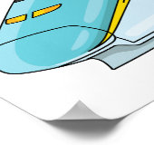 Hochgeschwindigkeits-Cartoon Poster (Ecke)