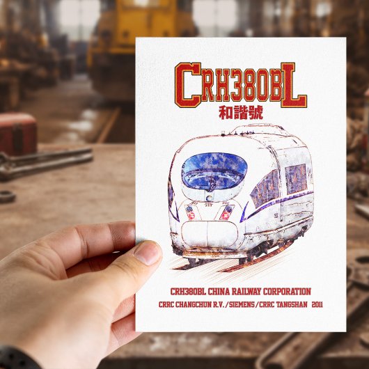 Hochgeschwindigkeits-CRH380BL-China Eisenbahn Elek Postkarte