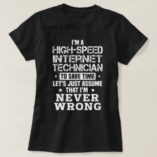 Hochgeschwindigkeits-Internet-Techniker T-Shirt