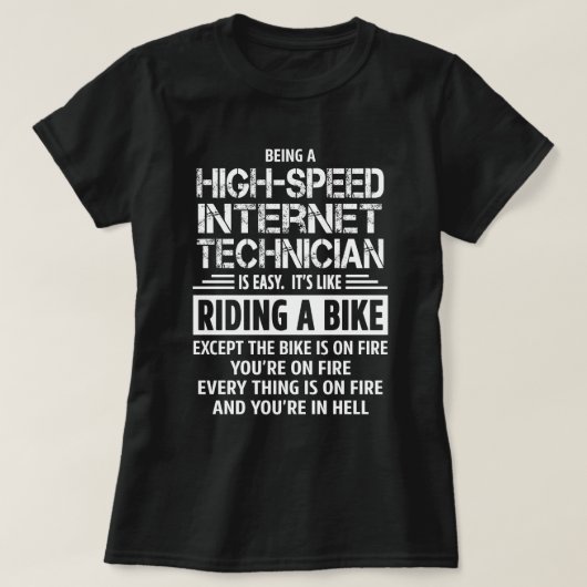 Hochgeschwindigkeits-Internet-Techniker T-Shirt (Design vorne)