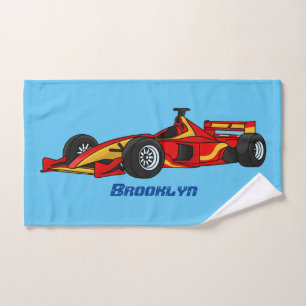 Hochgeschwindigkeits-Rennwagen - Cartoon Badhandtuch Set