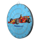 Hochgeschwindigkeits-Rennwagen - Cartoon Dartscheibe (Vorderseite rechts)