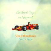 Hochgeschwindigkeits-Rennwagen - Cartoon Fensteraufkleber (Blatt 3)