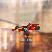 Hochgeschwindigkeits-Rennwagen - Cartoon Fensteraufkleber (Blatt 2)