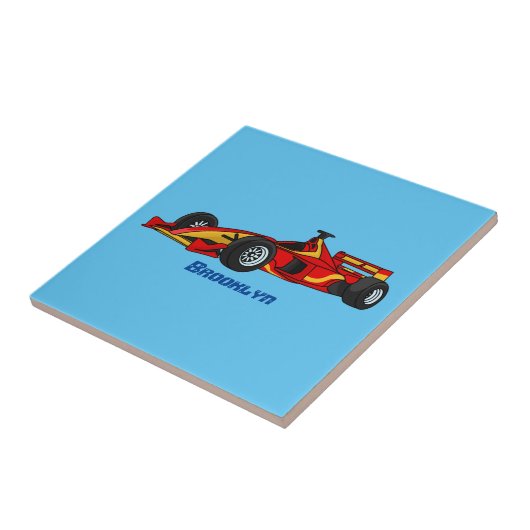 Hochgeschwindigkeits-Rennwagen - Cartoon Fliese (Seite)