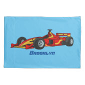 Hochgeschwindigkeits-Rennwagen - Cartoon Kissenbezug (Rückseite)