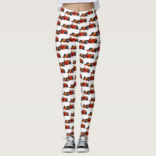 Hochgeschwindigkeits-Rennwagen - Cartoon Leggings
