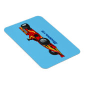 Hochgeschwindigkeits-Rennwagen - Cartoon Magnet (Rechte Seite)