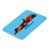 Hochgeschwindigkeits-Rennwagen - Cartoon Magnet (Linke Seite)