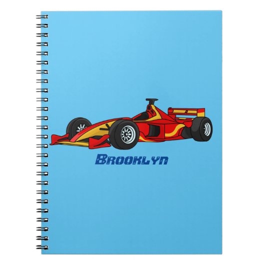 Hochgeschwindigkeits-Rennwagen - Cartoon Notizblock (Vorderseite)