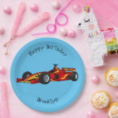 Hochgeschwindigkeits-Rennwagen - Cartoon Pappteller (Party)