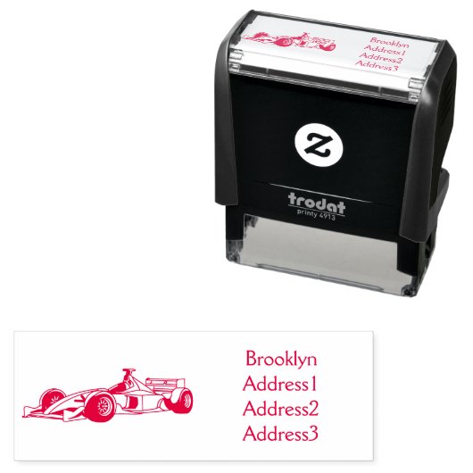 Hochgeschwindigkeits-Rennwagen - Cartoon Permastempel (Beispiel)