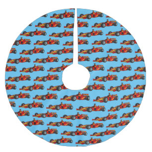 Hochgeschwindigkeits-Rennwagen - Cartoon Polyester Weihnachtsbaumdecke