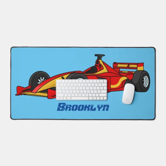 Hochgeschwindigkeits-Rennwagen - Cartoon Schreibtischunterlage (Tastatur & Maus)