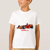 Hochgeschwindigkeits-Rennwagen - Cartoon T-Shirt (Vorderseite)