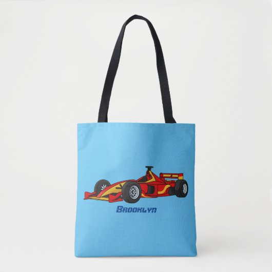 Hochgeschwindigkeits-Rennwagen - Cartoon Tasche (Vorderseite)