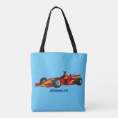 Hochgeschwindigkeits-Rennwagen - Cartoon Tasche (Rückseite)