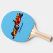 Hochgeschwindigkeits-Rennwagen - Cartoon Tischtennis Schläger (Seitenansicht)