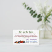 Hochgeschwindigkeits-Rennwagen - Cartoon Visitenkarte (Stehend Vorderseite)