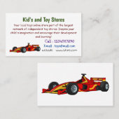 Hochgeschwindigkeits-Rennwagen - Cartoon Visitenkarte (Vorne/Hinten)