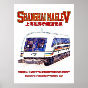 Hochgeschwindigkeits-Shanghai-Maglev-SMT-Transrapi Poster