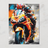 Hochgeschwindigkeitsfahrer - kühl, dynamisch postkarte (Vorderseite)