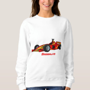 Hochgeschwindigkeitsrennwagen Cartoon-Illustration Sweatshirt