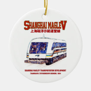 Hochgeschwindigkeitszug Shanghai Maglev SMT Transr Keramik Ornament