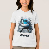 Hochgeschwindigkeitszug Tri-Blend Shirt (Vorderseite)