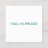 Hochglanz-Fensterwaschen Quadratische Visitenkarte (Rückseite)