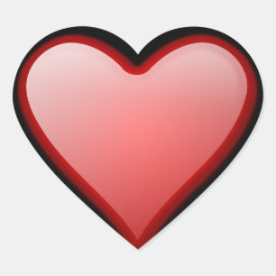 Hochglanz-Liebe Herz-Aufkleber