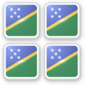 Hochglanzflagge der Salomonen Aufkleber (Vorderseite)