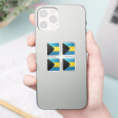 Hochglanzflagge des Bahamas Aufkleber (Telefon)