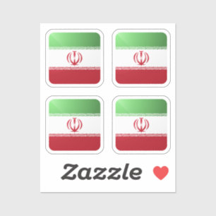 Hochglanzflagge des Iran Aufkleber
