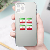 Hochglanzflagge des Iran Aufkleber (Telefon)