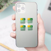 Hochglanzflagge des Kaschmirs Aufkleber (Telefon)