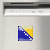 Hochglanzflagge in Bosnien Magnet (In Situ (Geschirrspüler))