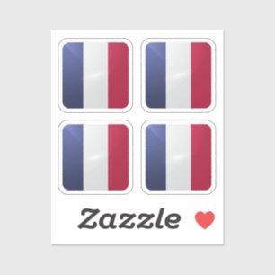 Hochglanzflagge in Frankreich Aufkleber