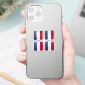 Hochglanzflagge in Frankreich Aufkleber (Telefon)
