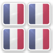 Hochglanzflagge in Frankreich Aufkleber (Vorderseite)