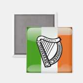 Hochglanzflagge in Irland Magnet (Vorderseite/Rückseite)