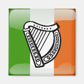 Hochglanzflagge in Irland Magnet (Vorne)