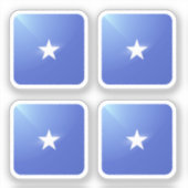 Hochglanzflagge in Somalia Aufkleber (Vorderseite)