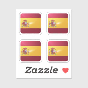Hochglanzflagge in Spanien Aufkleber