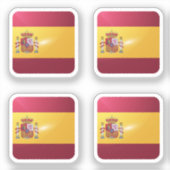 Hochglanzflagge in Spanien Aufkleber (Vorderseite)