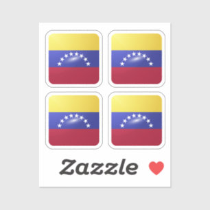 Hochglanzflagge in Venezuela Aufkleber