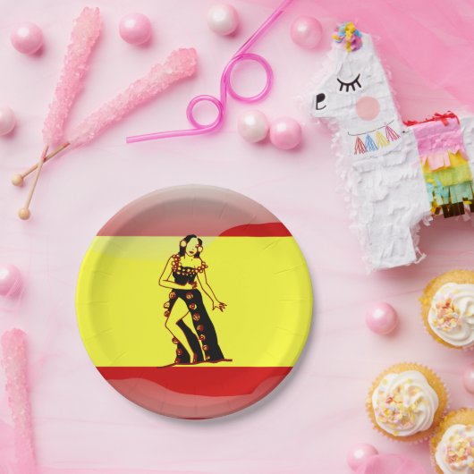 Hochglanzflagge Pappteller (Party)