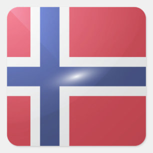 Hochglanzflagge Quadratischer Aufkleber