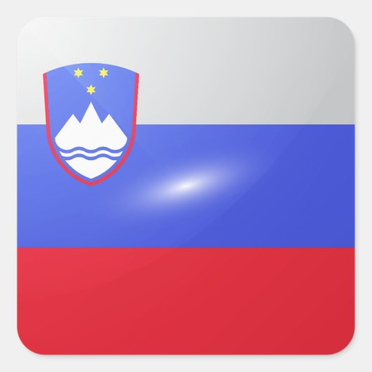 Hochglanzflagge Quadratischer Aufkleber (Vorderseite)