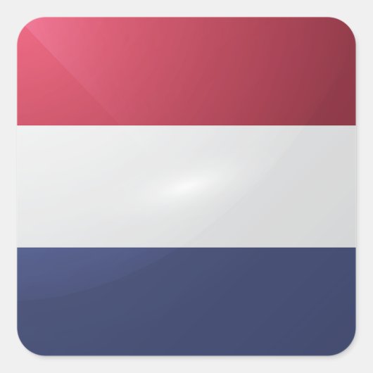 Hochglanzflagge Quadratischer Aufkleber (Vorderseite)